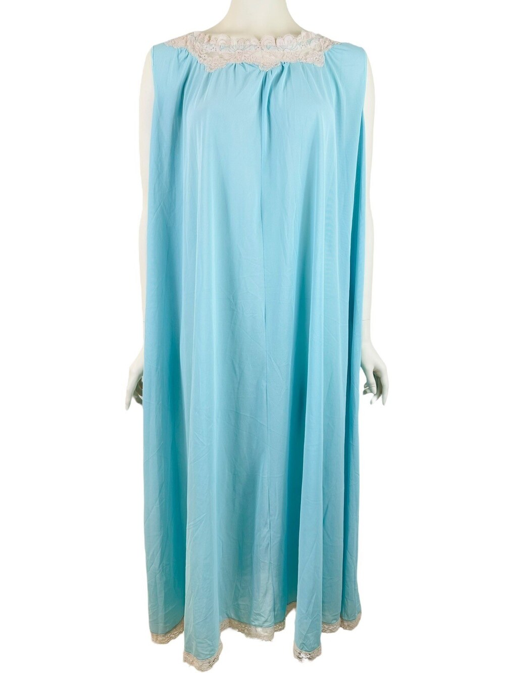 Vintage Godfried Nightgown Women's 38 Sleepwear Lingerie Dress Nylon Lace 60s